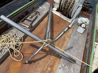油圧ローラーと120kgアンカー 切換え弁とアンカーローラーのセット