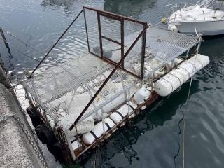 浮き桟橋 自作の台船 2.4m×6.3m